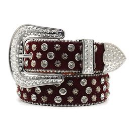 Fashion Designer Bb Simon Belts for Women Men Shiny Fur belt diamond belt Classic diamond cowhide body