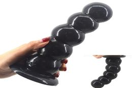 Huge Dildo Thicken 236inch Boxed Anal Beads Dilator Strong Big Sucker G Spot Stimulation Super Long Anal Plug Buttplug Sex Shop Y5136617