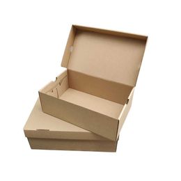 Shoe Parts Accessories Extra hard kraft paper flap shoe box paper box sports shoe storage packaging box paper box printable J231228