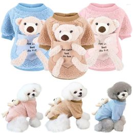 Dog Apparel Cat Winter Warm Jumper Sweater Clothes For Pet Boy Girl Coat Outfit Fall And Small Teddy