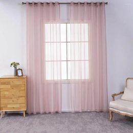 Curtain Eye-catching 2Pcs Unique Terylene Thin Window Screenings Polyester Gauze Long Lasting El Supplies