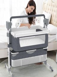 Baby Cribs Baby electric cradle rocking bed rocking chair born smart coax baby bedside bed sleeping basket 2210288511172