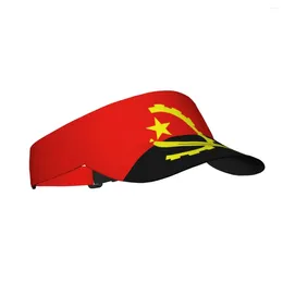 Berets Angola Flag Summer Air Sun Hat Visor UV Protection Top Empty Sports Golf Running Sunscreen Cap