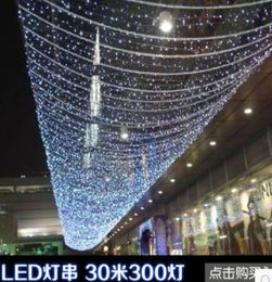 Colour waterproof outdoor LED lights string of Coloured lights flash lamps chandeliers 30M 300LED rope whole4483997