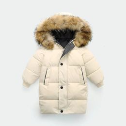 Winter Fashion Children Down Jackets Thick Teens Coats Warm Parkas Kids Clothes For 3-10 Years Boy Girl Big Fur Collar Outerwear 231228
