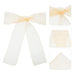 Chair Covers 25 Pcs Back Yarn Decor Banquet Bows Decorative Sashes Tie Organza For Bowknot Wedding