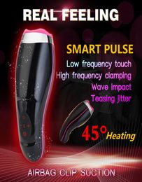 Auto Heating Sucking Male Masturbator Cup Smart Pulse Flashlight Vibrator vagina real pussy Sex Machine Blowjob Sex Toys For Man T5998181