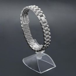 Watch Strap Link Bracelet 22 5cm 1 5cm Stainless Steel Crown President Style Adjustable Mens Hip Hop Bangle Cool Gift238U