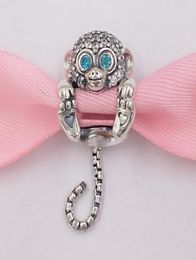 Andy Lewel Authentic 925 Sterling Jewellery Silver Beads Sparkling Monkey Charm Charms Fits European Style Bracelets & Necklace 9102374