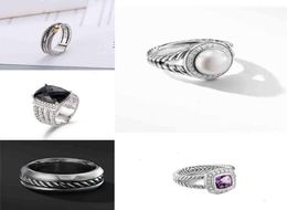 Silver Rings Thai Dy Plated ed Twocolor Selling Cross Black Ring Women Fashion Platinum Jewelry9310869