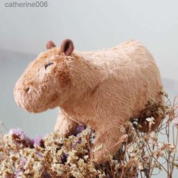 Stuffed Plush Animals 18-30cm Capybara Plush Simulation Capibara Anime Fluffty Toy Stuffed Animals Soft Doll Children Birthday Gift Sending Sticker 231228