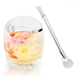 Drinking Straws Spoon Tea Philtre Stainless Steel Straw Gourd Reusable Tools Washable Bar Accessories