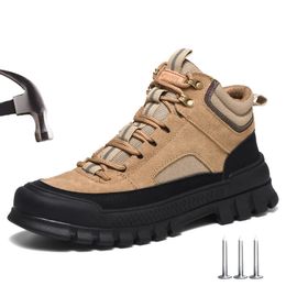 Bottes de sécurité hommes chaussures de travail Anti-brûlure Protection Anti-écrasement indestructible 231225