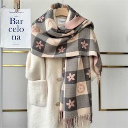 20% OFF Tiktok same Chequered scarf for female Korean version Dongdaemun letter autumn and winter new style versatile cute students