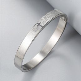 Popular Believing Bible Bangle Stainless Steel Bracelets Christian Gift Jewelry242p