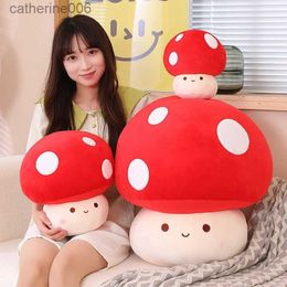 Stuffed Plush Animals 23CM Kawaii Mushroom Plush Dolls Simulation Plant Pillow Lovely Toys for Home Decor Sleeping Cushion Stuffed Soft DollsL231228