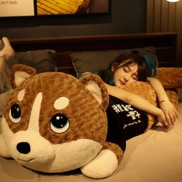 1PC 100CM Giant Husky Dog Plush Toy Stuffed Puppy Animal Soft Big Sleeping Pillow Cushion Kids Christmas Birthday Gift 231227