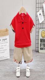 Çocuklar Boys Yaz Giysileri Setler Çocuk Moda Gömlek Şortları Erkek Boy Toddler Trailsits 05 Yıllık Kıyafetler 6256459