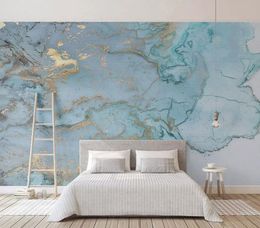 Customised wallpaper for walls Custom Po Wallpapers 3D Stereo Blue Marble Wall Paper Murals Papel De Parede7964576