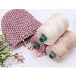 Accessories Bag Parts Accessories 1pcs Light Viscose Ice Rope Summer Sun Hat Hand Woven DIY Handbag Silk Thick Wool Knitting Crocheted Materia