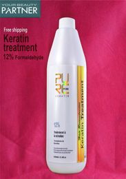 PURC Brazilian Keratin Hair Treatment 1000ml Formalin 12 Deep Repairs Damaged Curly Hair Straightening Hairs Salon3748735