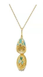 Pendant Necklaces Selling Enamel Drop Can Open Flowers Easter And Christmas Gifts With Egg Necklace4331535