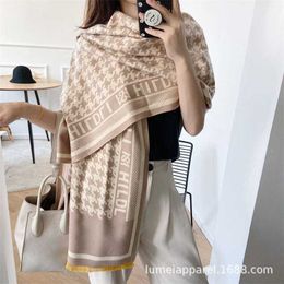 20% OFF New high-end double-sided shawl for women's autumn and winter dual use Korean version versatile long bird Cheque thickened warm scarf