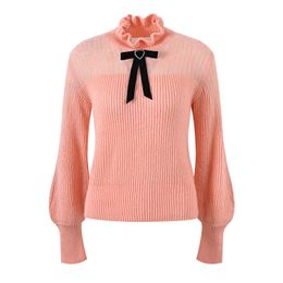 1220 2024 Runway Autumn Brand SAme Style Sweater Long Sleeve Crew Neck Pink Womens Clothes High Quality Womens YL
