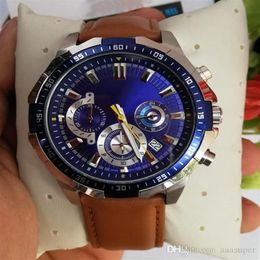 New EFR550 EF-550RBSP-1A EF 550RBSP 550 Sports Chronograph Mens Watch 125 models available Stopwatch full steel watch253d