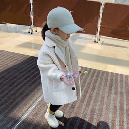 Girl Jacket Kids Autumn Spring Clothes Children Long For Baby Girls Outerwear Coat Toddlers 90 130 Solid 231228