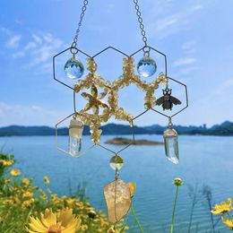 Creative Sun Catcher Wind Pendants Crystal Suncatcher Rainbow Maker Hanging Glass Prisms WindChime for Home Garden Decorations 231227