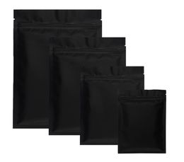 100pcs Matte Black Small Aluminium Foil Zip Lock Plastic Bags Smell Proof Herb Powder Heat Sealable Flat Ziplock Bag Pouch4757985