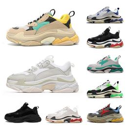 2024 Designer Shoes triple s Men Women Platform Sneakers Clear Sole Black White Grey Red Pink blue Royal Neon Green mens trainers Tennis Casual Shoes EUR 36-45