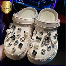 Brand Jewellery Chains Charms Designer DIY Rhinestone Shoe Decoration Charm for Croc JIBS Clogs Kids Women Girls Gifts207V
