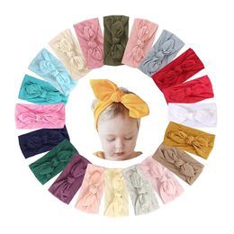 20pcs Baby Headbands Baby Girls Rabbit uszy nylonowe opaski na głowę Elastyczne opaski do włosów dla dzieci urodzone niemowlę dzieci 231228