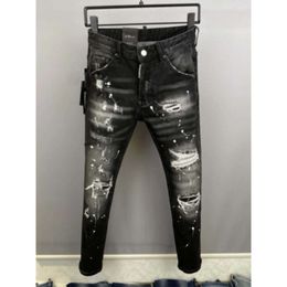 Mens Luxury Designer Denim Jeans d2 dsq2 dsquare 2 Holes Trousers COOLGUY Biker Pants Clothing IDQB