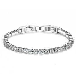 Women Stainless Steel Tennis Bracelet Cubic Zirconia Stones Crystals Hip Hop Jewellery 19cm304v73909289549689