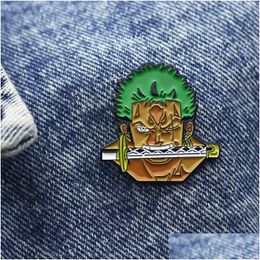 Cartoon Accessories Comic One-Piece Movie Film Quotes Badge Cute Movies Games Hard Enamel Pins Collect Cartoon Brooch Backpack Hat Bag Dhqhx