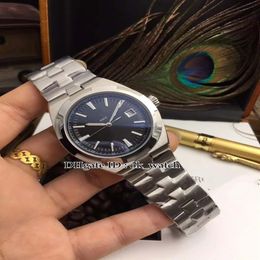 NEW 42mm Overseas 4500V 110A-B483 black dial Automatic Mens Watch Silver case Stainless steel hand High Quality Gents Business Wat193K