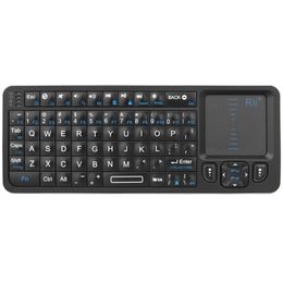 Rii K06 Mini Bluetooth Keyboard Backlit 24GHz Wireless with IR Learning Touchpad Android TV Box Mac Laptop Windows 231228