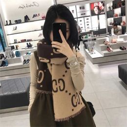 26% OFF New online celebrity fashion letter for women in winter cashmere Korean version versatile double-sided warm scarf and shawl