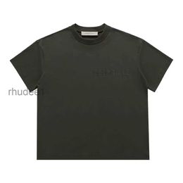 Men's T-shirts W52l and Women's Fashion t Shirt High Street Brand Ess Eighth Season Flocking Letter Short Sleeve OO8A 6U8R 6U8R