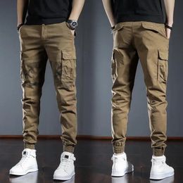 arrive men's light luxury cargo pants trendy harem style pants sports outdoors tactical pants slim-fit casual jeans pants; 231229