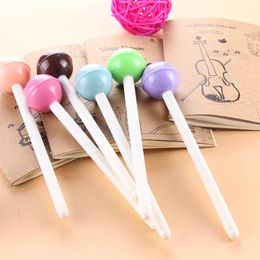 24 Pcs Stationery Cute Fresh Candy-colored Black Pen Lollipop Gel Pen Personality Sprouting Stationery Gifts Stationery 231229