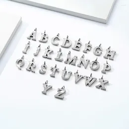 Pendant Necklaces Silver Color A-Z Alphabet Letter Necklace Stainless Steel Chain Choker Collares For Women Fashion Jewelry DIY