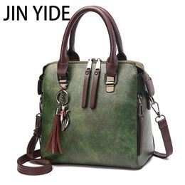 Bags JIN YIDE Leather Ladies HandBags Women Messenger Bags Totes Tassel Designer Crossbody Shoulder Bag Boston Hand Bags Hot Sale