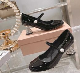 leather Mary Jane pumps dress shoes Mid Jewelled heel black white Metallic technical fabric sandals crystals High Heels