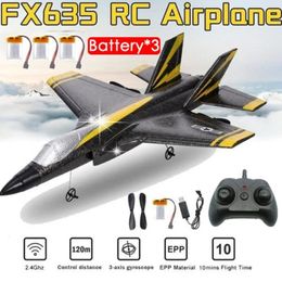 RC Plane FX-635 2.4GHz 2CH EPP Foam Electric Outdoor Remote Control Glider Aeroplane Fixed Wing Aircraft Toy for Children 231228