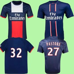 Paris 2012 2013 2014 Ibrahimovic retro soccer jerseys 12 13 Cavani Pastore Lavezzi MENEZ T.SIA MATUIDI VERRATTI vintage classic football shirt