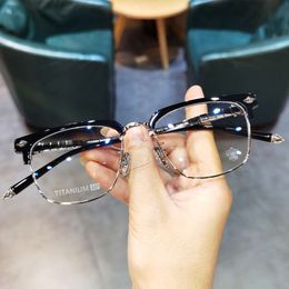 Designer Ch Cross Glasses Frame Chromes Brand Sunglasses New Business for Men Women Carved Titanium Myopia Trend Heart High Quality Eyeglass Frames 2024 F368